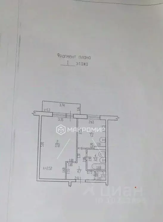 1-к кв. Брянская область, Брянск Белые Берега пгт, ул. Строителей, 18 ... - Фото 2