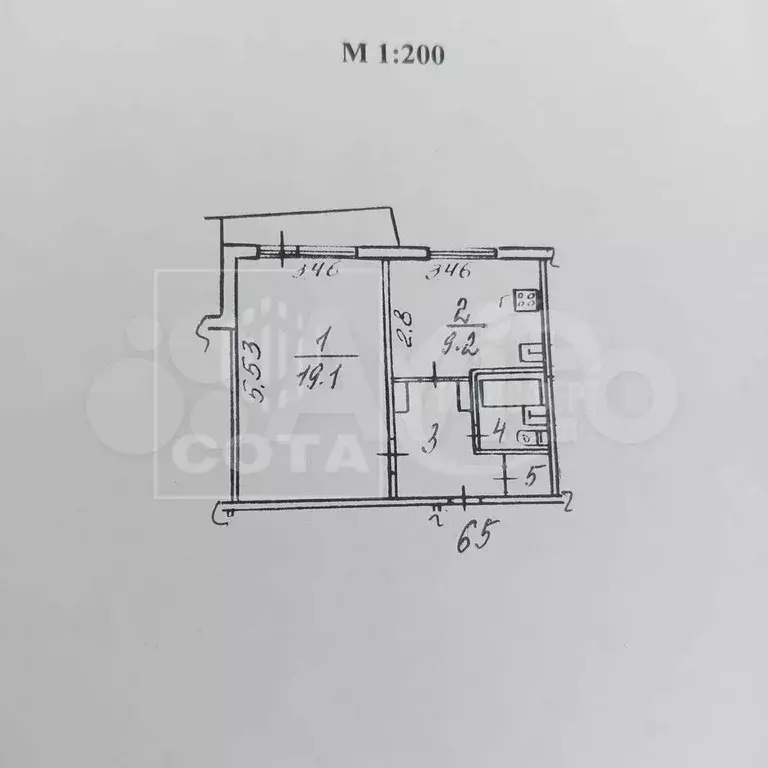 1-к. квартира, 37,4 м, 1/9 эт. - Фото 0