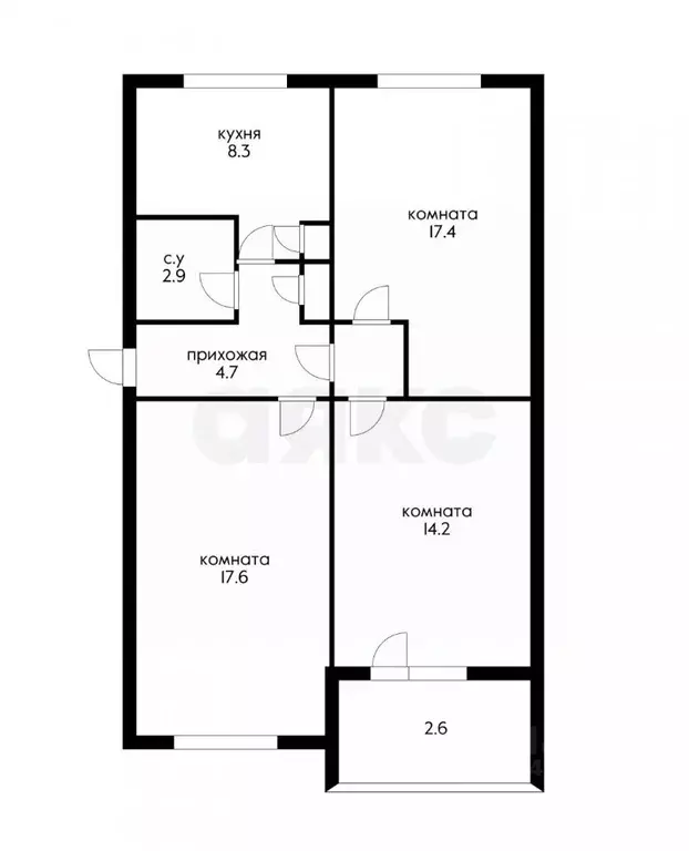 Комната Краснодарский край, Сочи Донская ул., 84 (31.6 м) - Фото 1