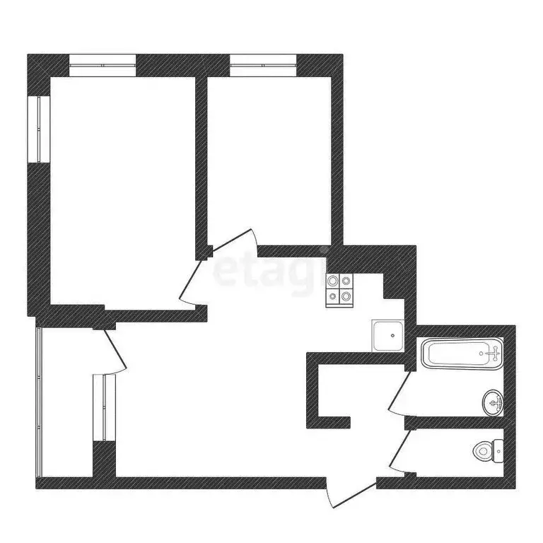 2-комнатная квартира: Нижний Новгород, Казанское шоссе, 14к3 (55 м) - Фото 0