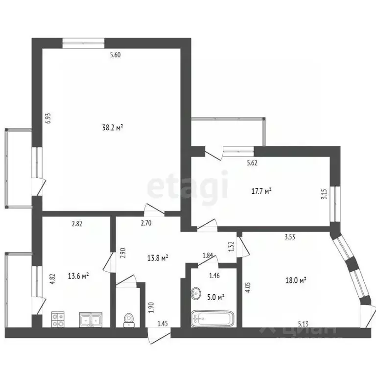 3-к кв. Крым, Симферополь ул. Некрасова (108.8 м) - Фото 2
