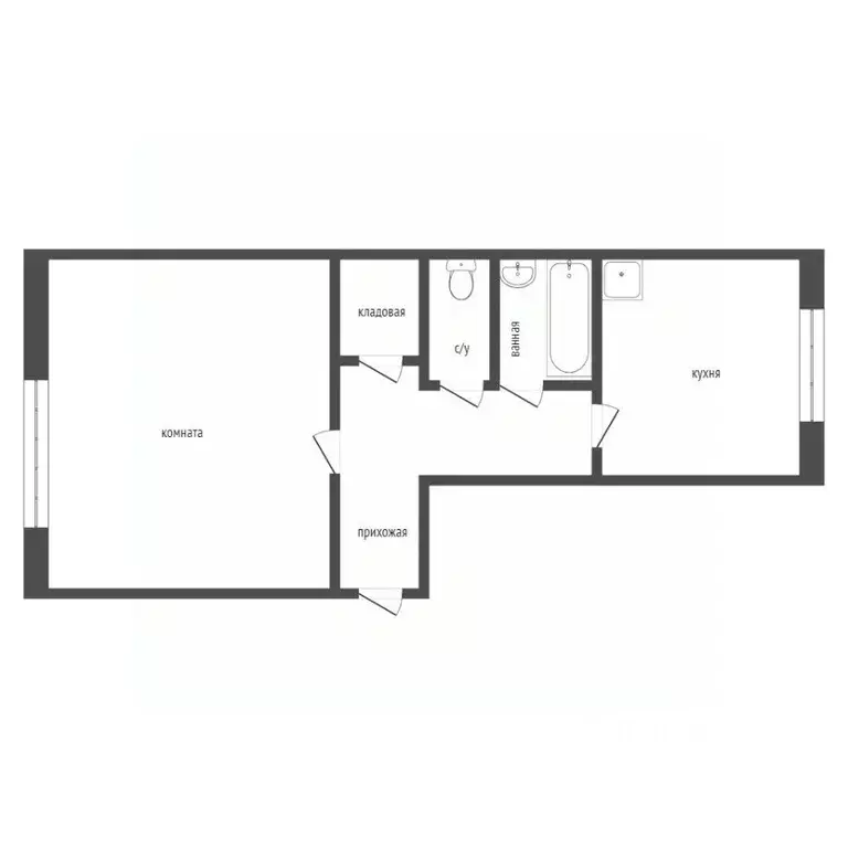 1-к кв. Красноярский край, Красноярск ул. Гусарова, 68 (38.6 м) - Фото 2