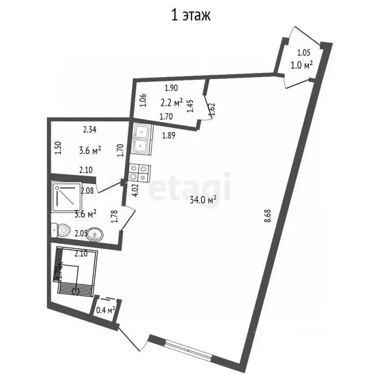 Гараж в Крым, Феодосия ул. Вити Коробкова (96 м) - Фото 2