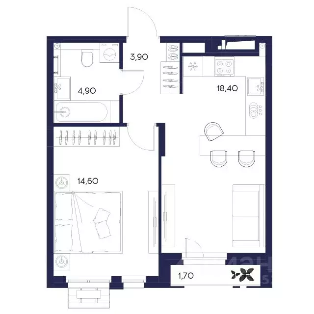 1-к кв. Пензенская область, Пенза Засурье мкр, Лес жилой комплекс ... - Фото 1