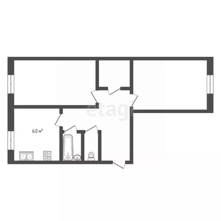 2-к кв. Владимирская область, Муром ул. Энгельса, 17 (47.0 м) - Фото 1
