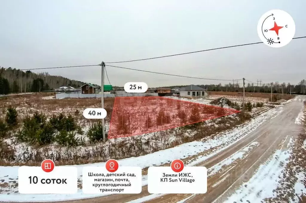 Участок в Тюменская область, Тюменский муниципальный округ, д. Якуши ... - Фото 1