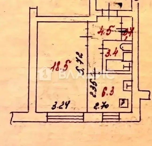 1-к кв. Карелия, Петрозаводск Лесная ул., 5 (33.4 м) - Фото 2