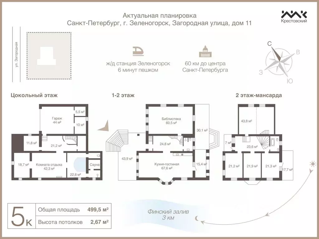 Дом в Санкт-Петербург, Санкт-Петербург, Зеленогорск Загородная ул., 11 ... - Фото 2