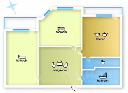 3-к кв. Москва ул. Дмитрия Ульянова, 36 (70.0 м) - Фото 2