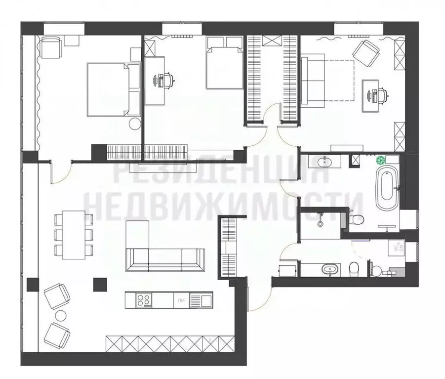 4-к кв. Самарская область, Самара просека 3-я, 173 (150.0 м) - Фото 2