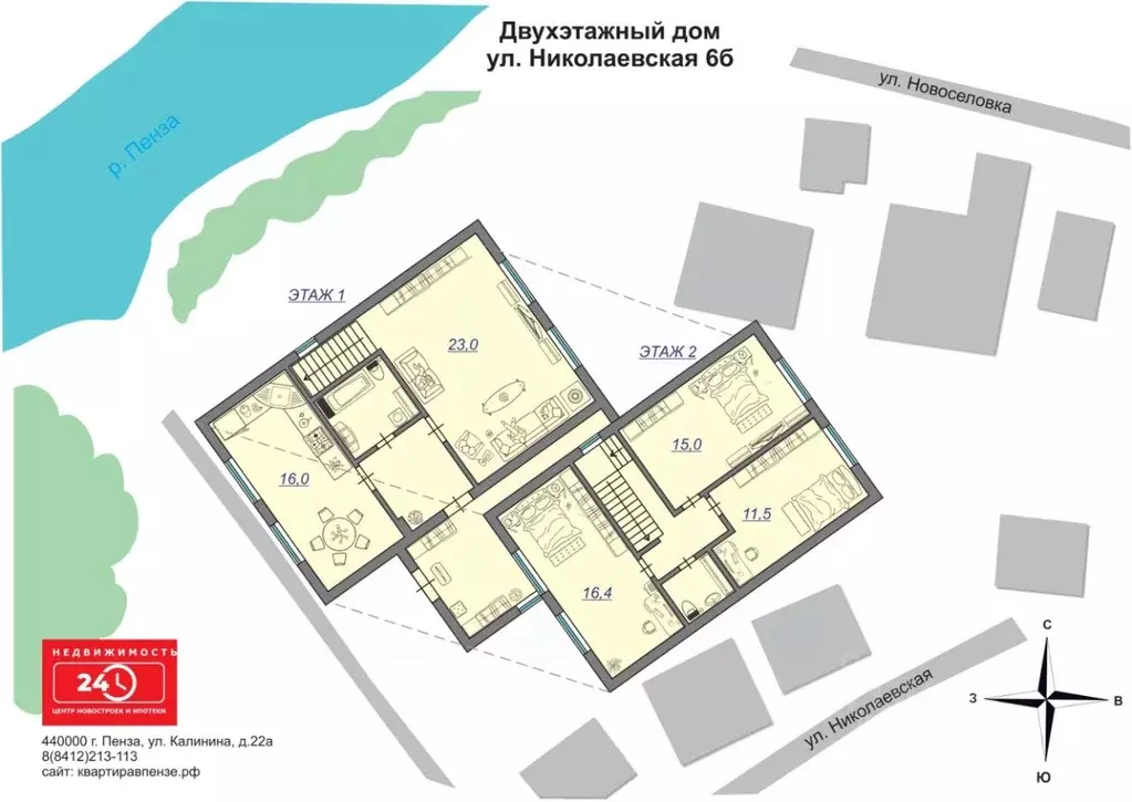 Дом в Пензенская область, Пенза Николаевская ул., 6Б (130 м) - Фото 2