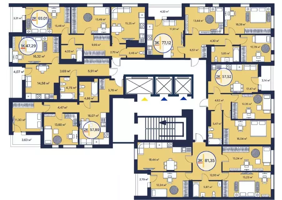 3-к кв. Тюменская область, Тюмень ул. Менжинского, 60 (76.6 м) - Фото 1