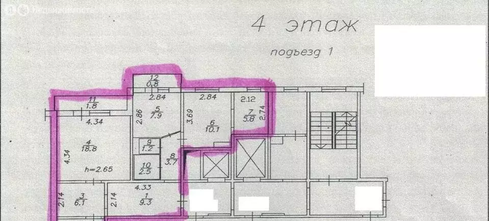 3-комнатная квартира: Красноярск, улица Академика Киренского, 45 (77.7 ... - Фото 0