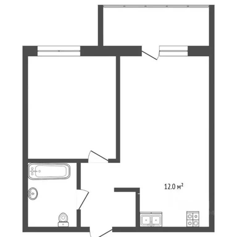 1-к кв. Тюменская область, Тюмень ул. Фармана Салманова, 14 (37.0 м) - Фото 1