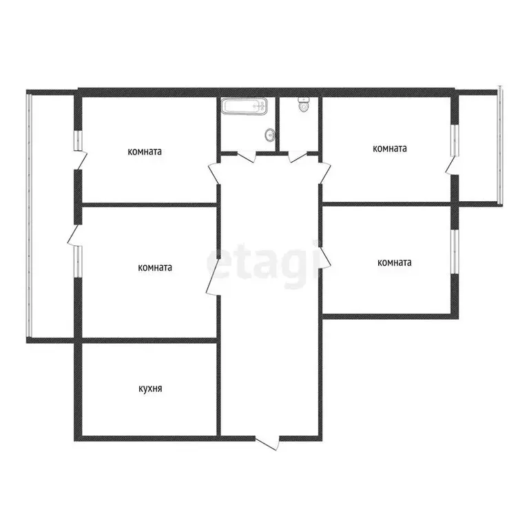 4-комнатная квартира: Белгород, улица Костюкова, 69 (74.1 м) - Фото 0