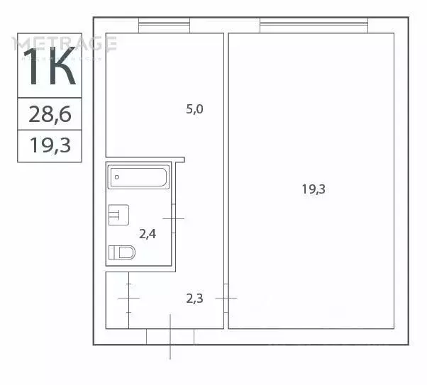 1-к кв. Новосибирская область, Бердск ул. Островского, 1б (28.6 м) - Фото 1