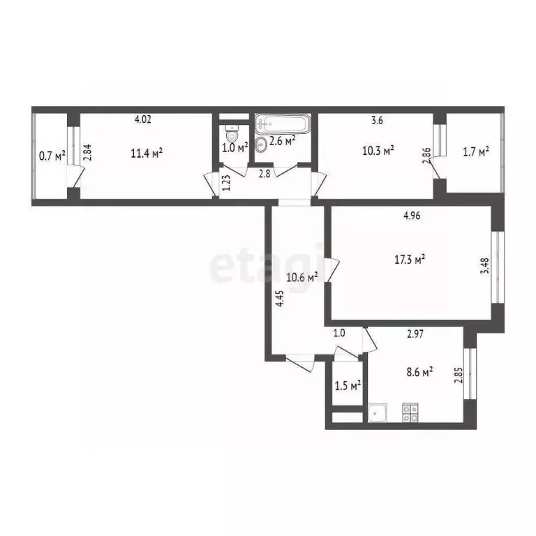 3-к кв. Мордовия, Саранск Солнечная ул., 19 (63.2 м) - Фото 0