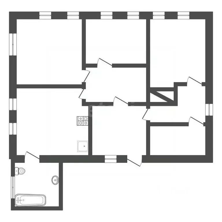 2-к кв. Тульская область, Белев ул. Карла Маркса, 41 (60.0 м) - Фото 1