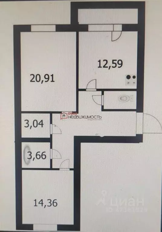 2-к кв. Новосибирская область, Новосибирск ул. Есенина, 67 (65.0 м) - Фото 0