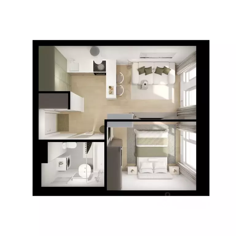 1-к кв. Московская область, Мытищи Ярославский квартал жилой комплекс, ... - Фото 2