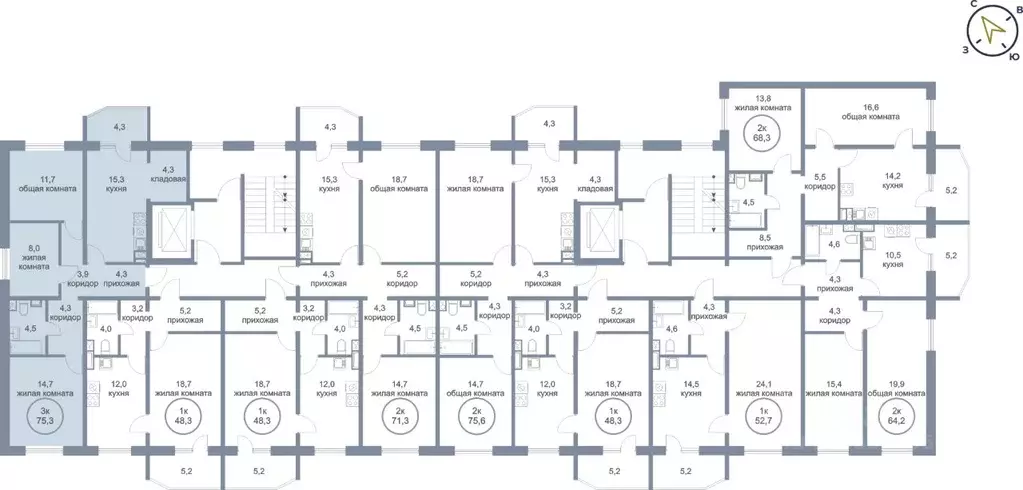 3-к кв. Ханты-Мансийский АО, Нефтеюганск 5-й мкр, 50 (75.3 м) - Фото 1