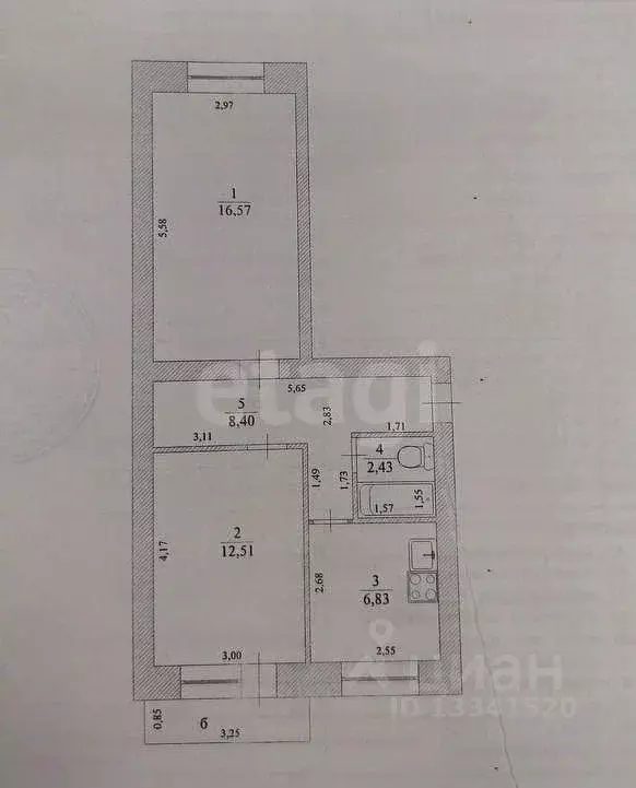 2-к кв. Ульяновская область, Ульяновск Пушкинская ул., 5 (46.7 м) - Фото 1