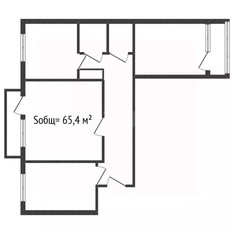 3-к кв. Брянская область, Клинцовский район, Смолевичское с/пос, пос. ... - Фото 2