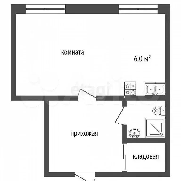 Квартира-студия, 33,8 м, 3/25 эт. - Фото 0