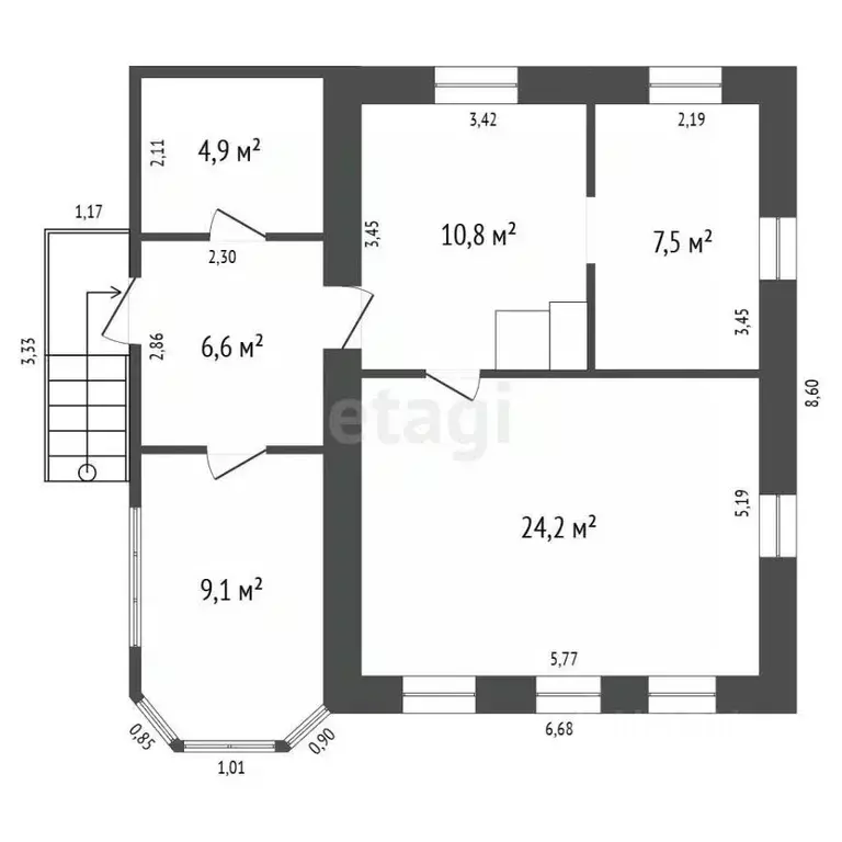 Дом в Челябинская область, Чебаркуль ул. Осипенко, 41 (63 м) - Фото 0