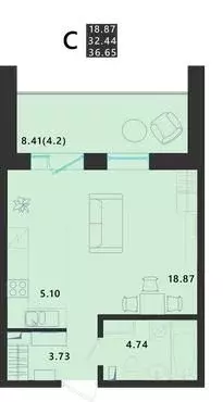 Студия Псковская область, Псковский район, Завеличенская волость, д. ... - Фото 1