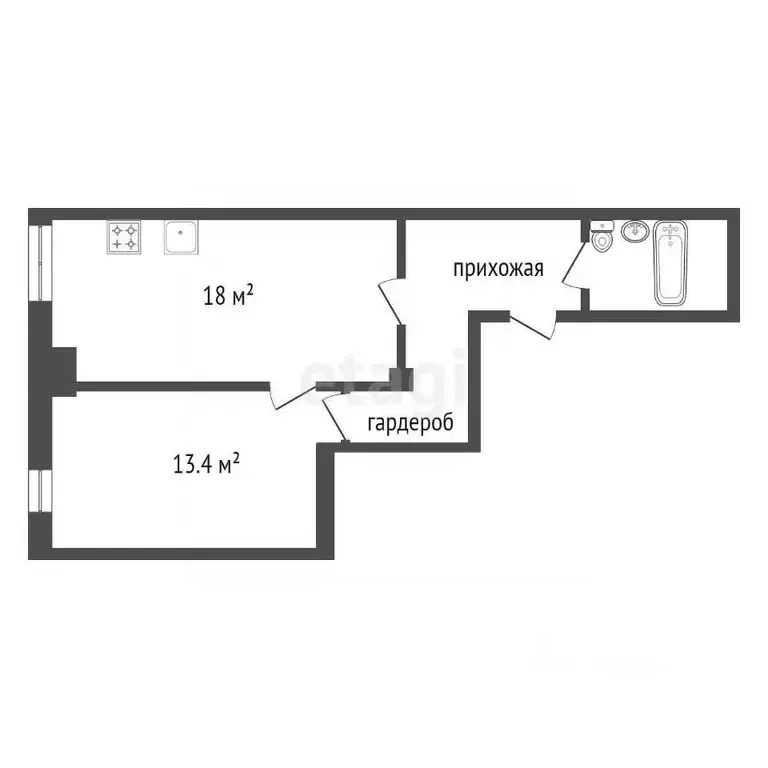 2-к кв. Красноярский край, Красноярск ул. Вильского, 16 (45.3 м) - Фото 1