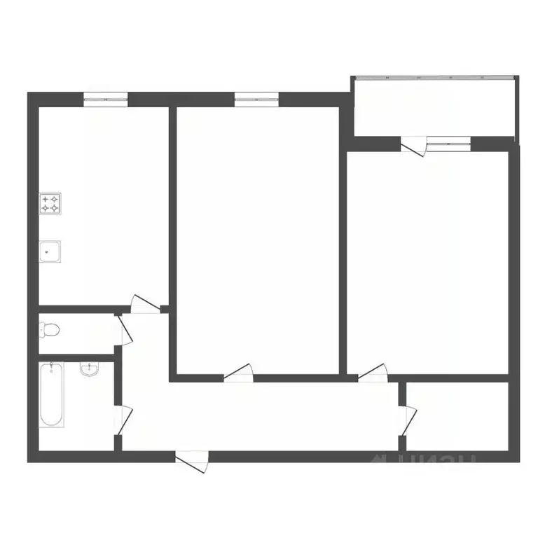 2-к кв. Тюменская область, Тюмень Олимпийская ул., 49 (52.0 м) - Фото 1