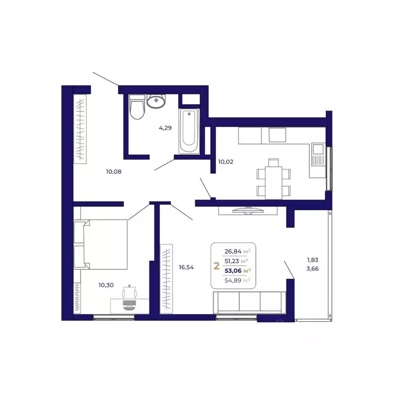 2-к кв. Башкортостан, Уфа Затон-Восточный жилрайон, Паруса жилой ... - Фото 1