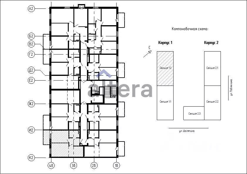 1-к кв. Татарстан, Казань ул. Шаляпина, 26к2 (49.48 м) - Фото 2