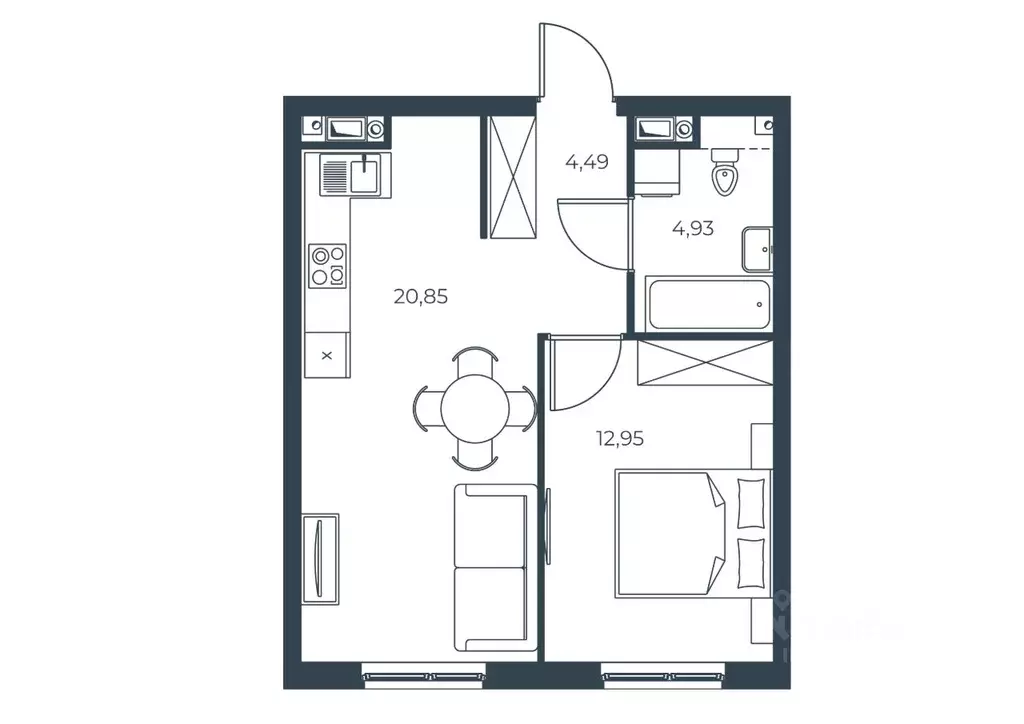 1-к кв. Астраханская область, Астрахань Татарская Слобода кв-л,  ... - Фото 0