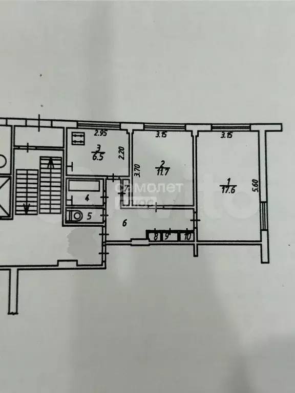 2-к. квартира, 48,7 м, 1/9 эт. - Фото 0