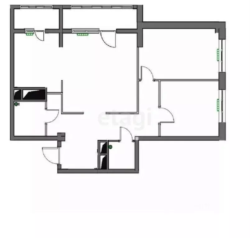 3-к кв. Белгородская область, Белгород ул. Есенина, 9к2 (77.0 м) - Фото 1