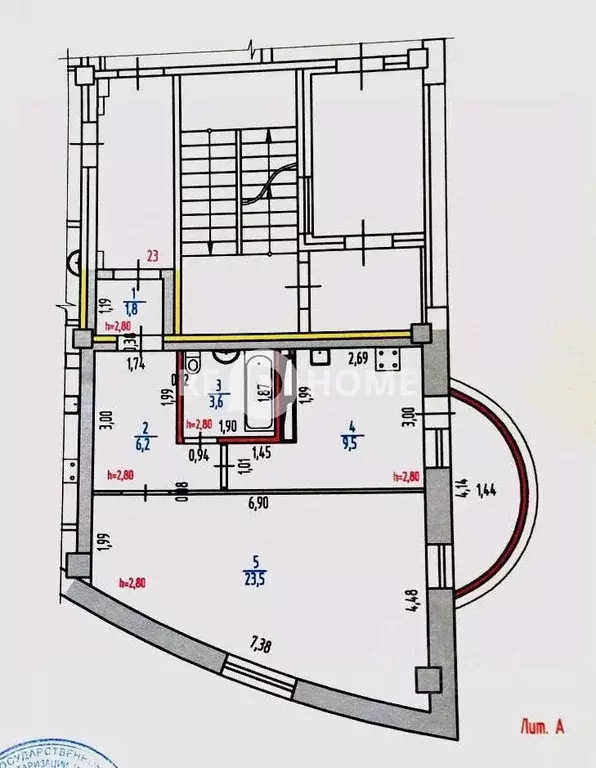 2-к кв. Пермский край, Пермь ул. Пушкина, 84 (44.0 м) - Фото 1