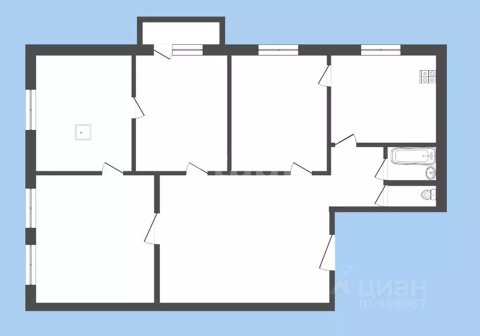 4-к кв. Смоленская область, Смоленск ул. Ленина, 12А (80.0 м) - Фото 2