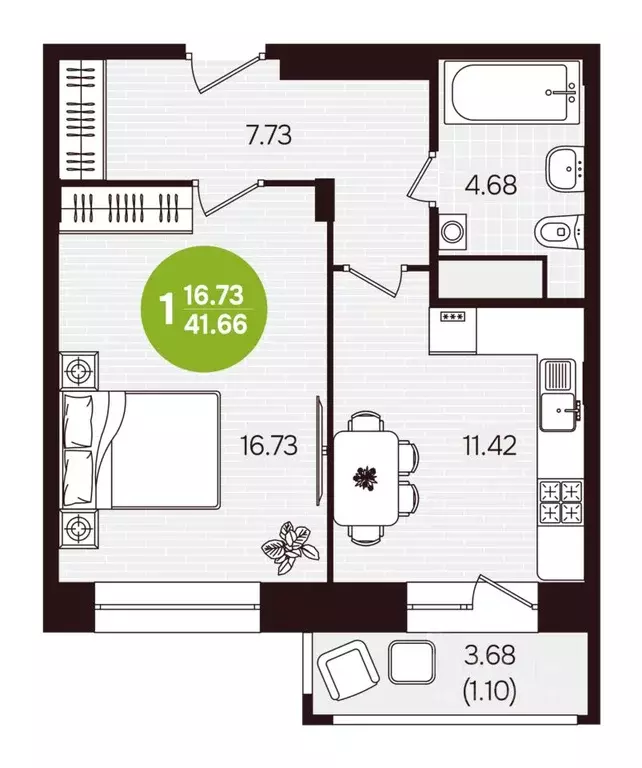 1-к кв. Чувашия, Новочебоксарск ул. Воинов-интернационалистов, поз24 ... - Фото 1