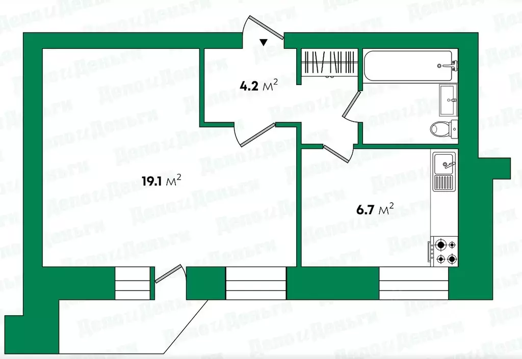 1-к кв. Кировская область, Киров ул. Романа Ердякова, 6 (33.7 м) - Фото 2