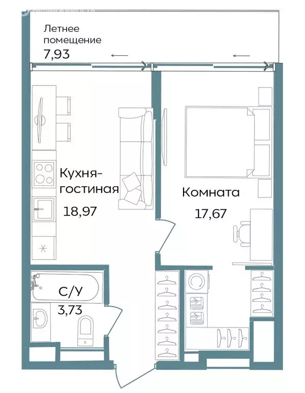 1-комнатная квартира: Республика Крым, Саки, курортный кластер Темпо ... - Фото 1