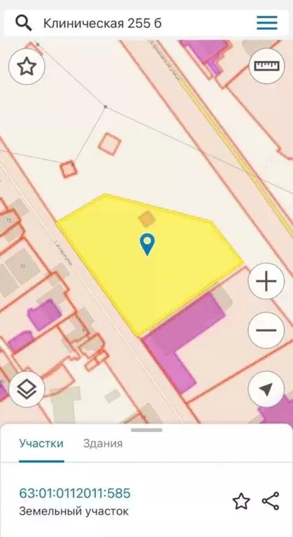 Участок в Самарская область, Самара Клиническая ул., 255Б (27.0 сот.) - Фото 1