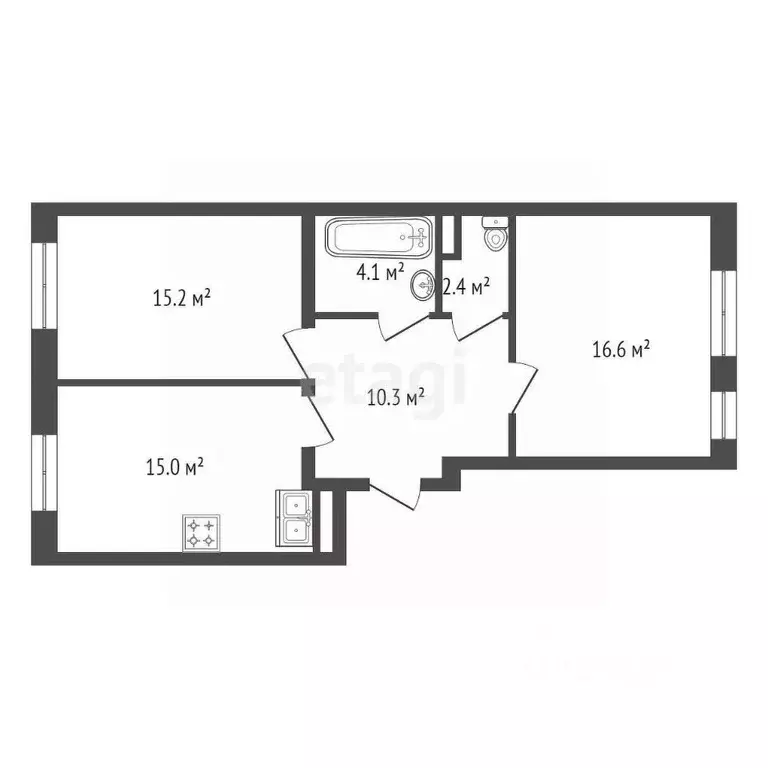 2-к кв. Санкт-Петербург Лисичанская ул., 15 (63.6 м) - Фото 1