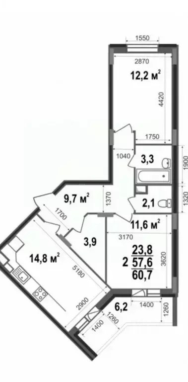 2-к кв. Владимирская область, Владимир ул. Смоленская, 3 (61.0 м) - Фото 1