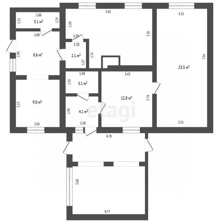 Дом в Крым, Сакский район, с. Суворовское ул. Фестивальная, 19 (127 м) - Фото 2