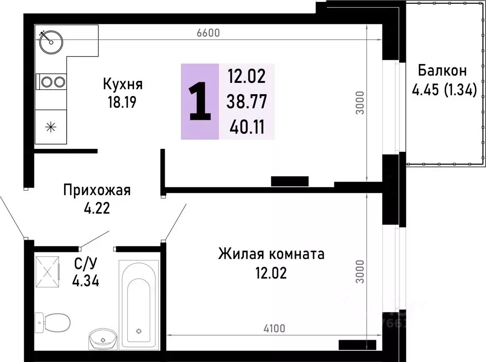1-к кв. Краснодарский край, Анапа муниципальный округ, Нижняя ... - Фото 0