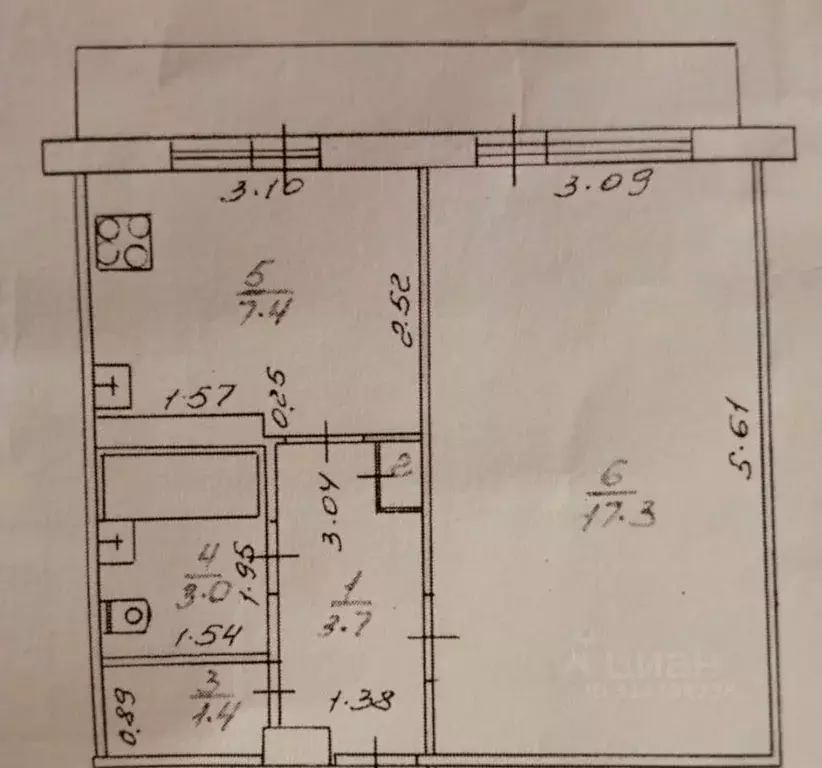 1-к кв. Кировская область, Киров ул. Екатерины Кочкиной, 12 (33.0 м) - Фото 0