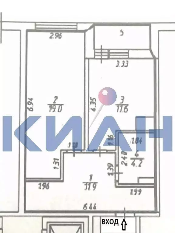 1-к кв. Красноярский край, Красноярск 9 Мая ул., 83 (46.71 м) - Фото 2