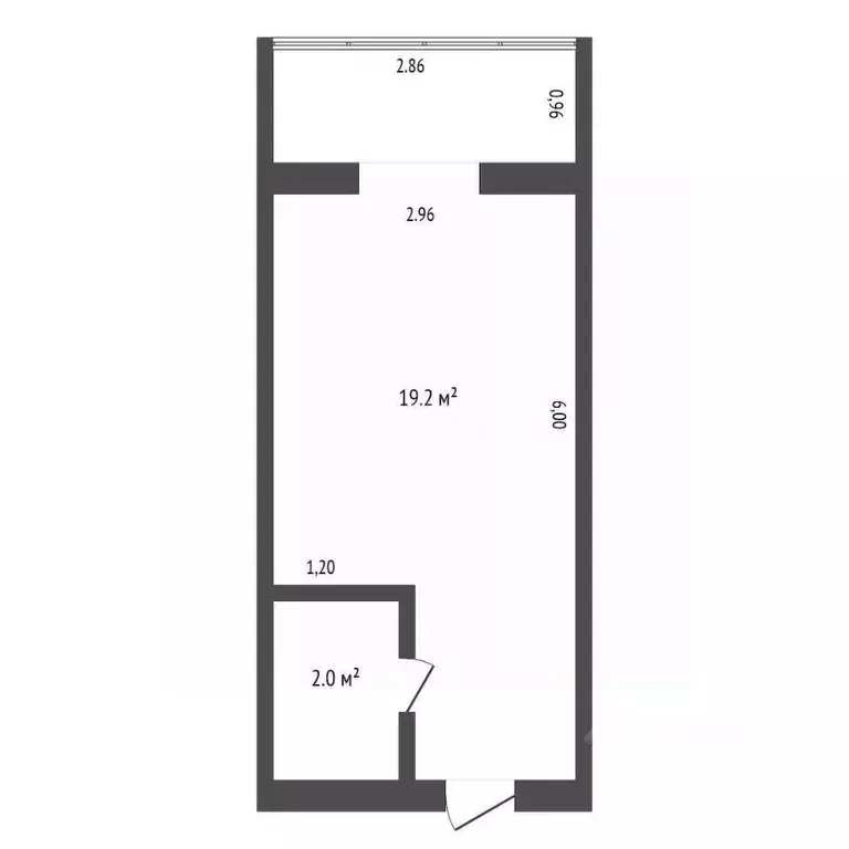 Студия Амурская область, Благовещенск Заводская ул., 31 (21.2 м) - Фото 2